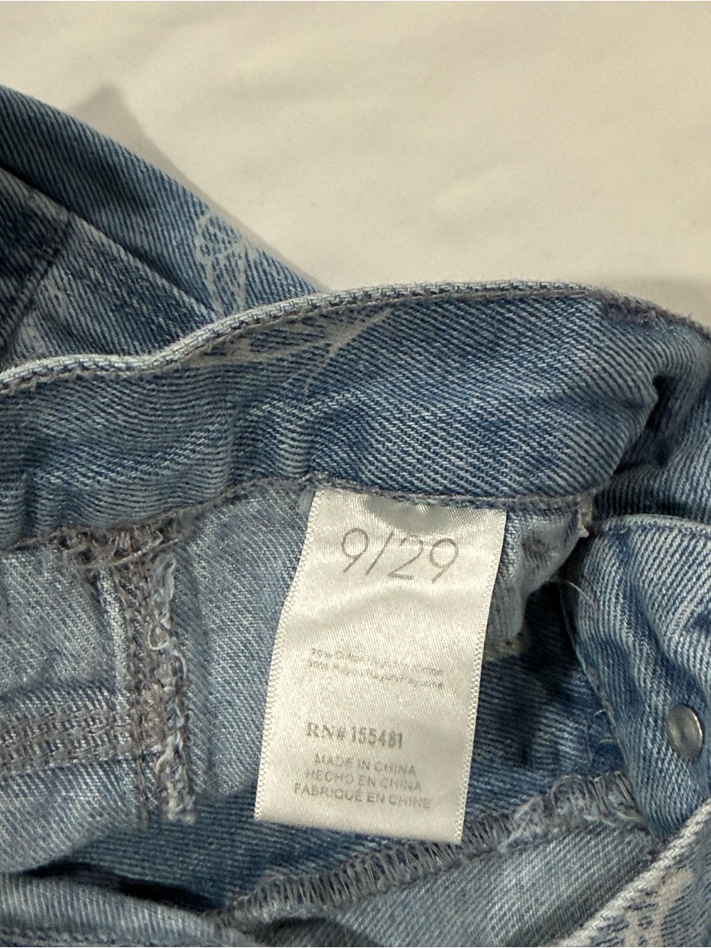 Light Blue Butterfly Print Wide-Leg Jeans - Picture 6 of 9
